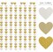 White & Gold Champagne Party Decorations Heart Streamers Garland (Gold)